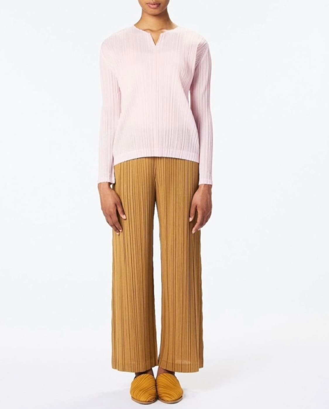 플리츠플리즈 라미 팬츠 라이트 핑크 상품이미지8