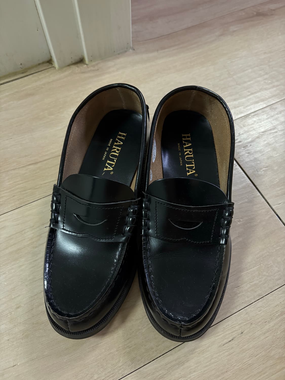 하루타 여성용 소가죽 페니로퍼 HS-304_BLACK 225 상품이미지1