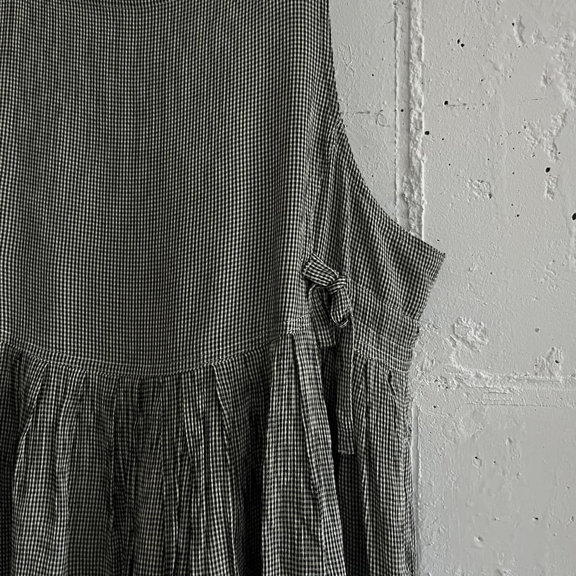 깅엄체크 레이어드 원피스 상품이미지4