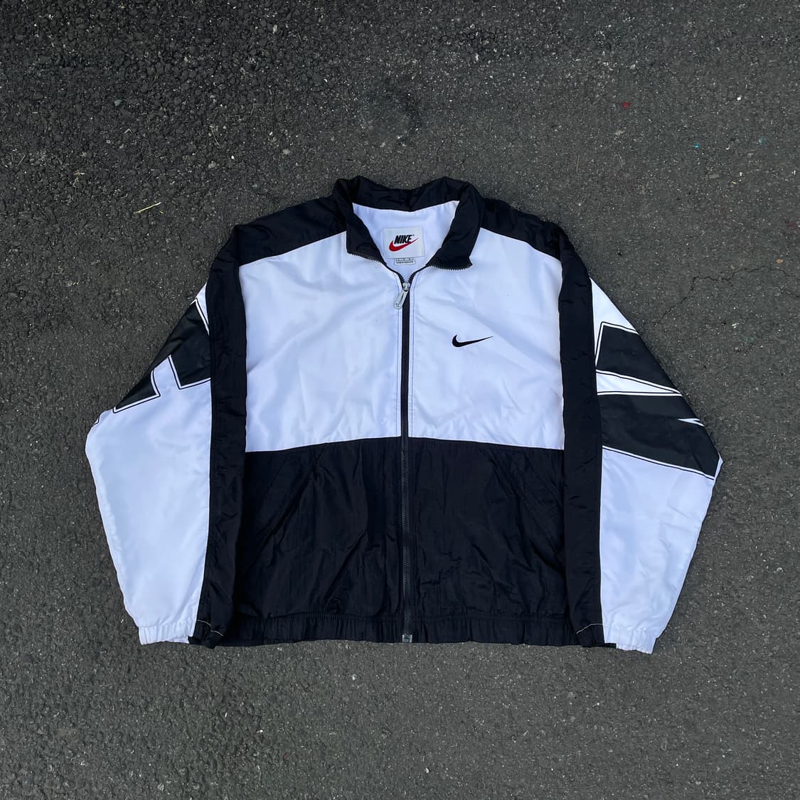 90s 나이키 빅로고 스펠아웃 미드 스우시 트랙자켓 올드스쿨 바람막이 L 상품이미지3