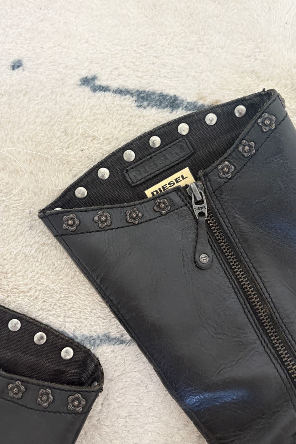 Diesel Studded Leather Biker Boots 상품이미지4