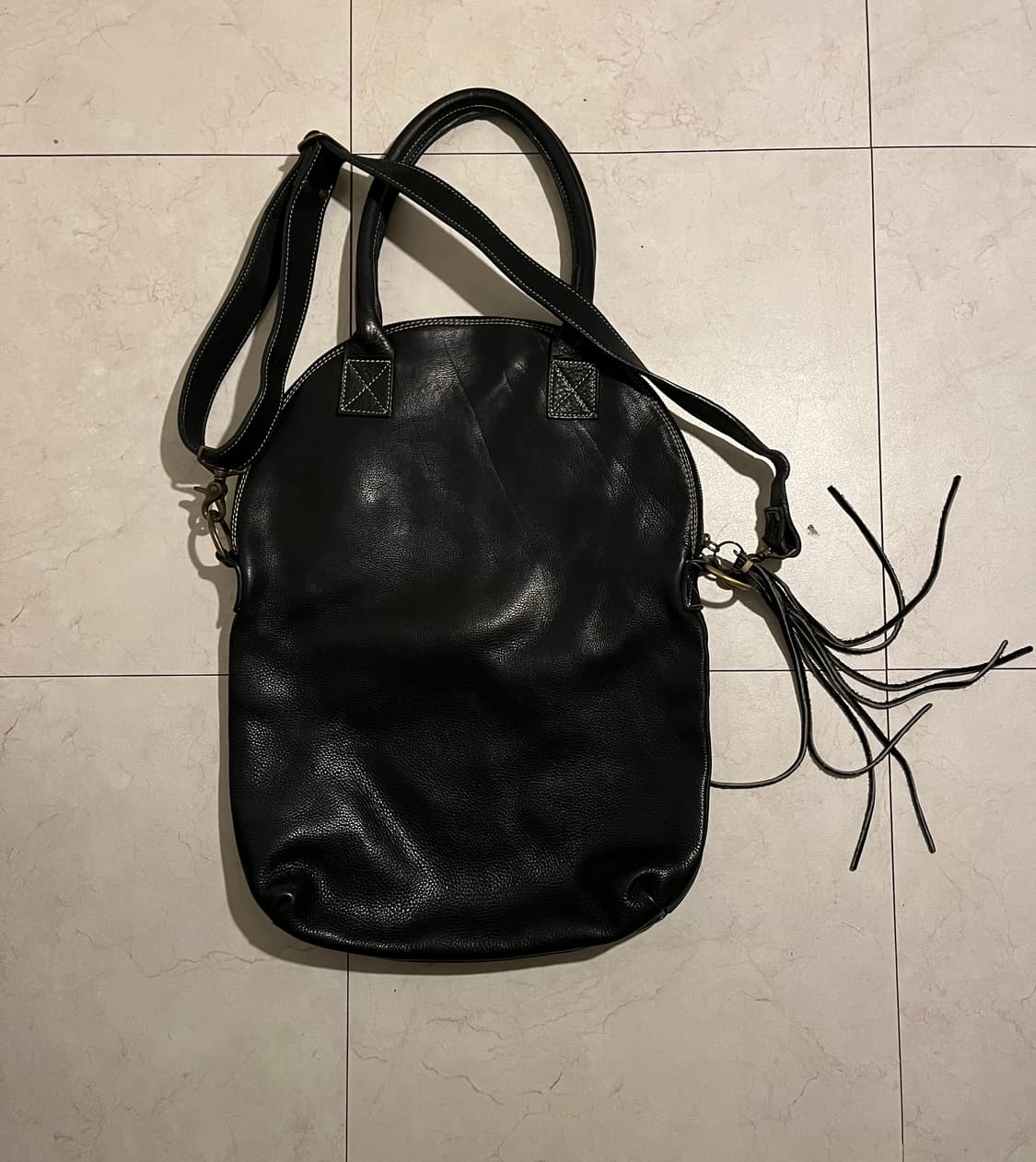 리얼 레더 폴더블 토트백 상품이미지2