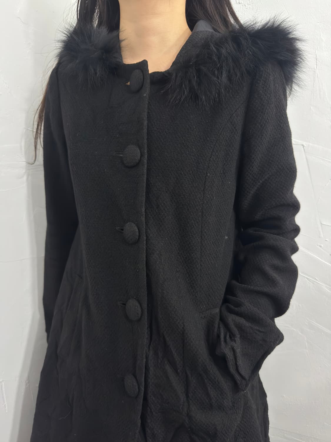 labala fur hood lovely coat 상품이미지4