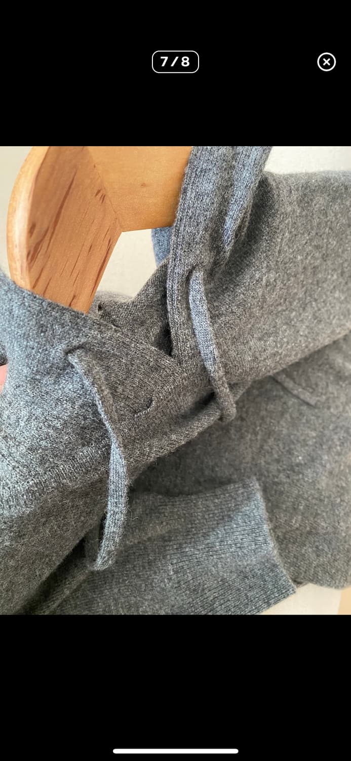 [2] 머듈 니트 후드 그레이 상품이미지5