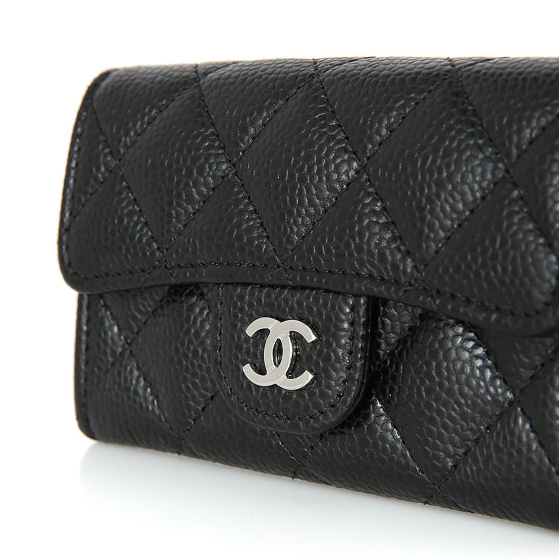 샤넬 클래식 캐비어 플랩 카드지갑 똑딱이 블랙 지갑 AP0214 상품이미지5