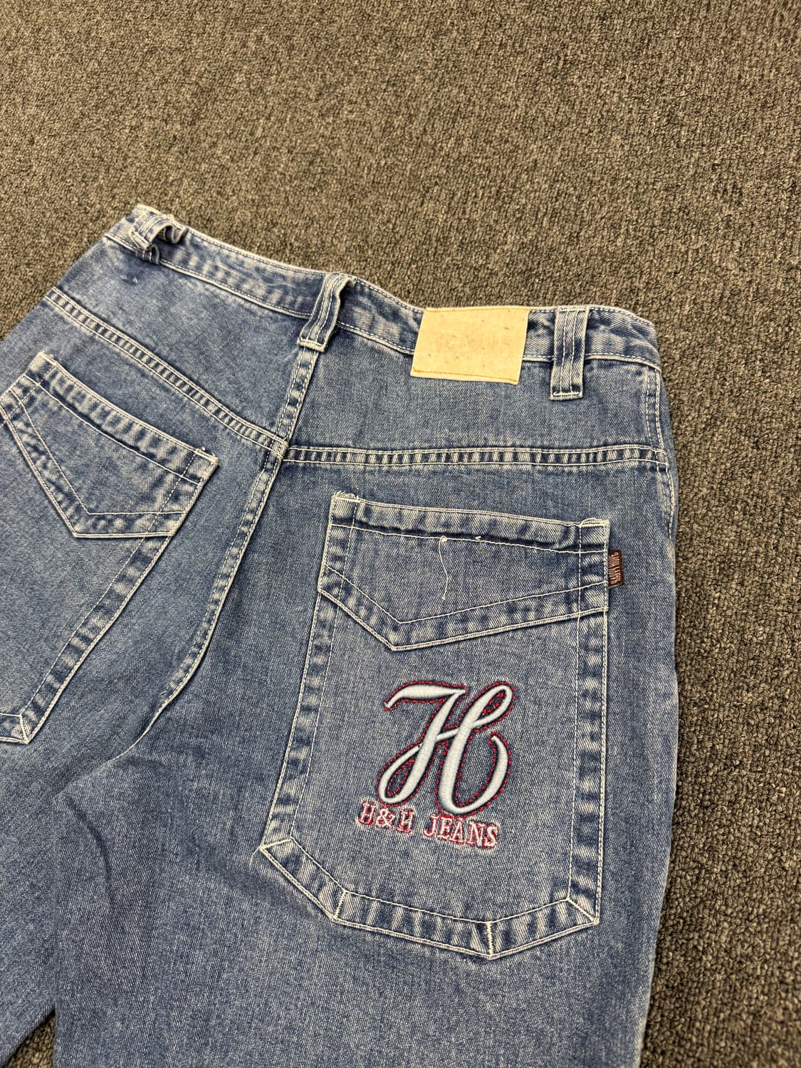 2L) Happy Hope 빈티지 올드스쿨 y2k 포켓 데님팬츠 상품이미지6