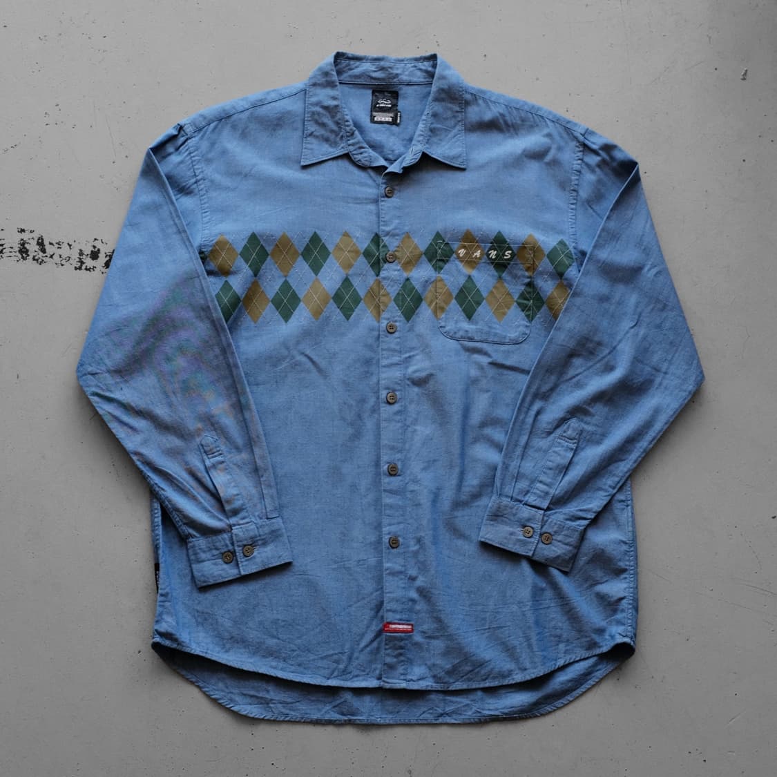 2000’s Vans Chambray Argyle Shirt 상품이미지2