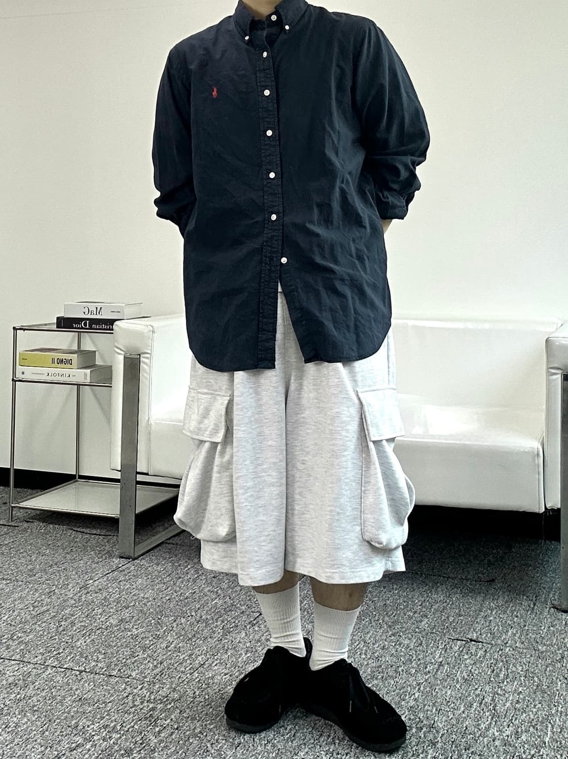 폴로 랄프로렌 네이비 레드포니 셔츠 L 상품이미지4