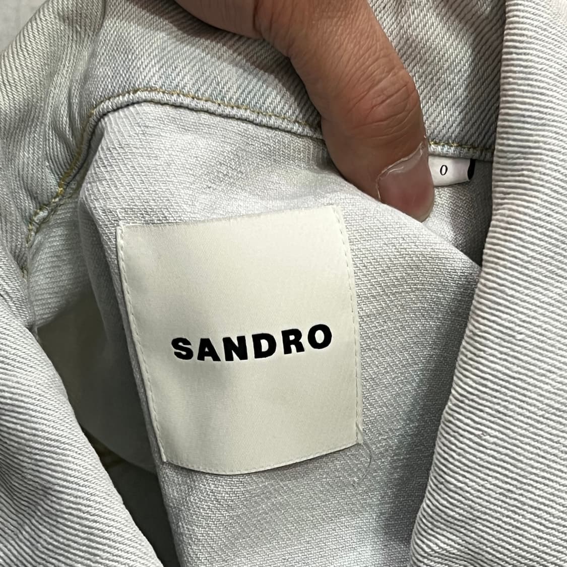  산드로 니트 배색 데님 자켓 y14867 상품이미지6