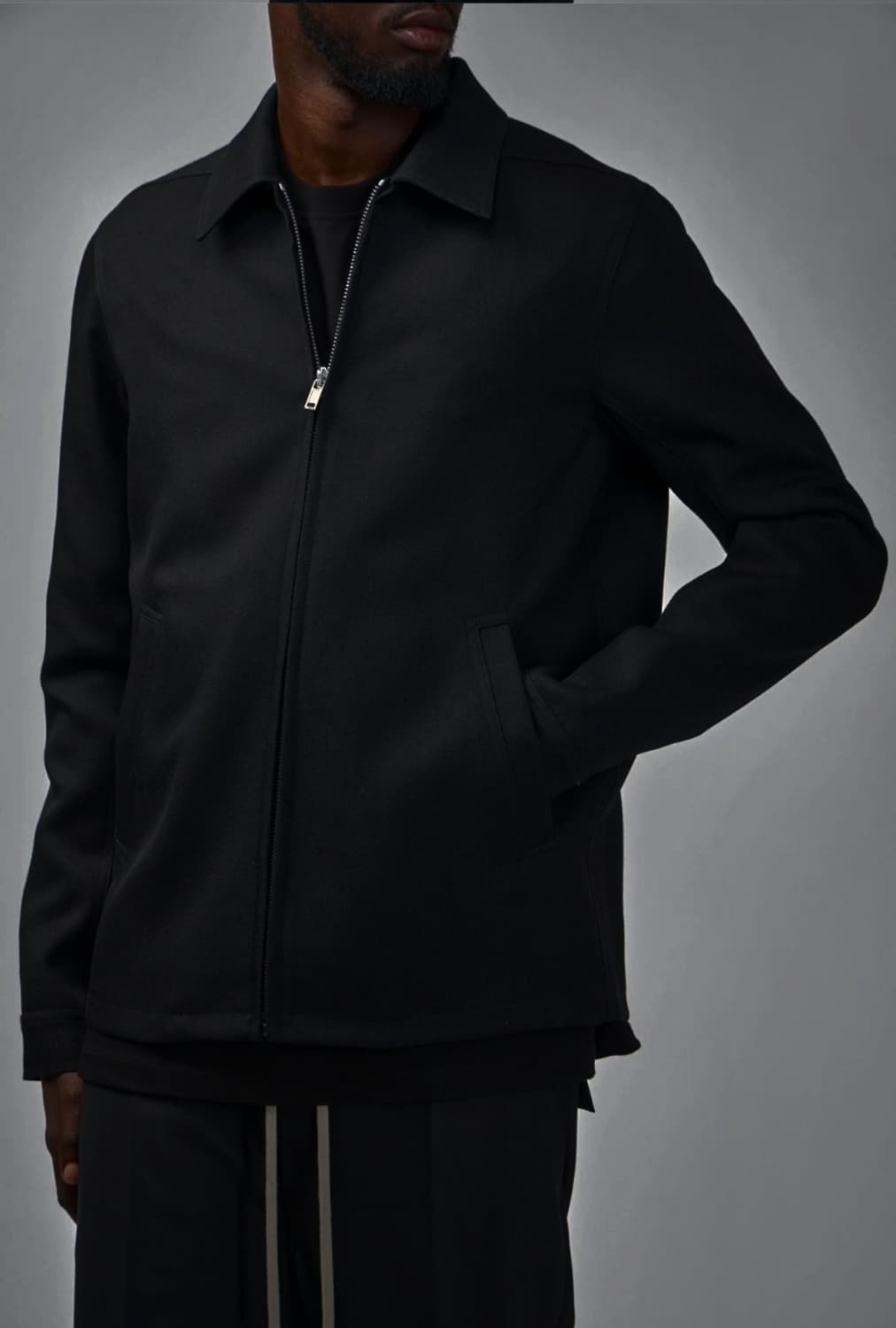 릭오웬스 FW25 울 드릴 브래드 자켓 48사이즈 상품이미지1