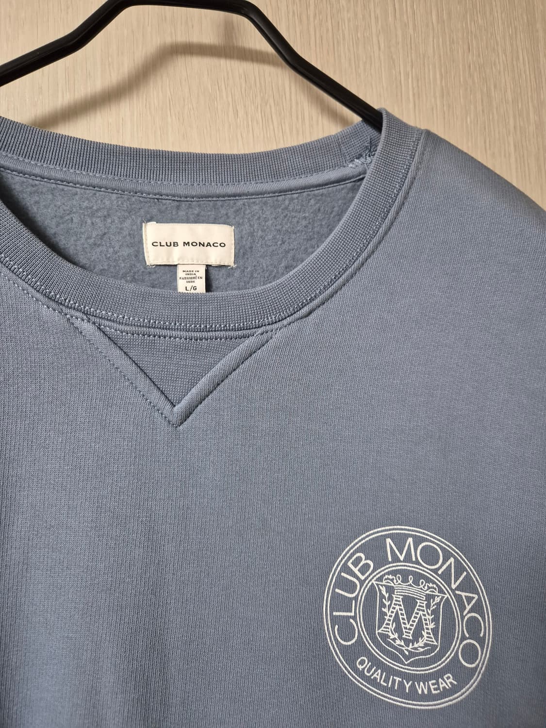 (21년) 클럽 모나코 기모 맨투맨 티셔츠 한섬 라지 남성 상품이미지3