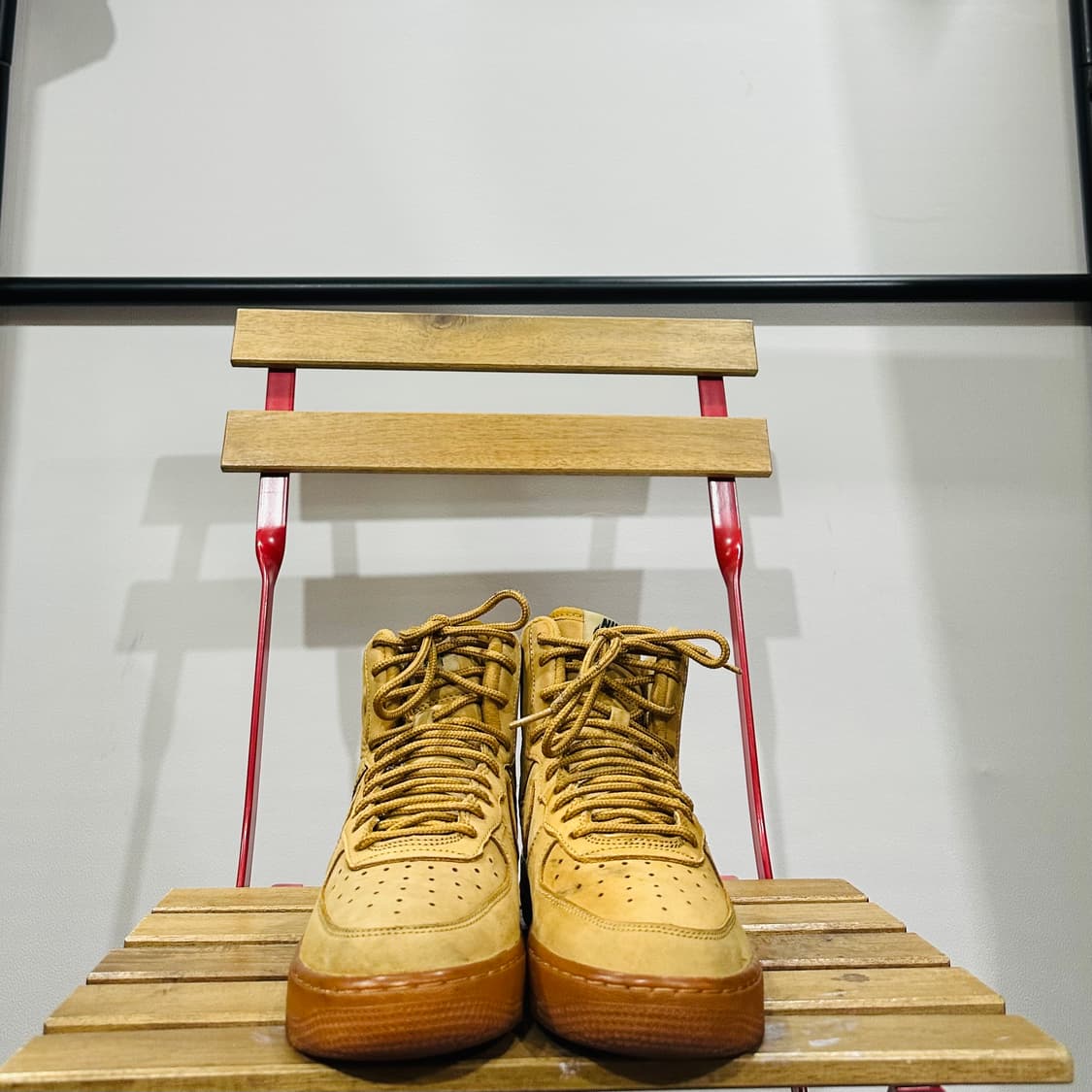 230) 나이키 운동화 여성 여자  에어포스1 하이 된장 스웨이드 상품이미지2