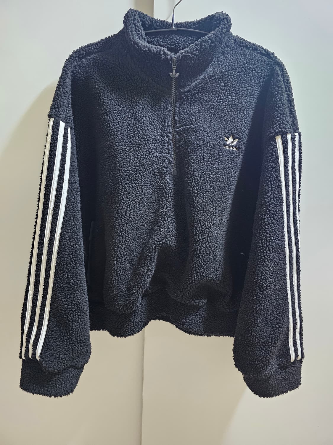 아디다스 하프집업 플리스 블랙 상품이미지1