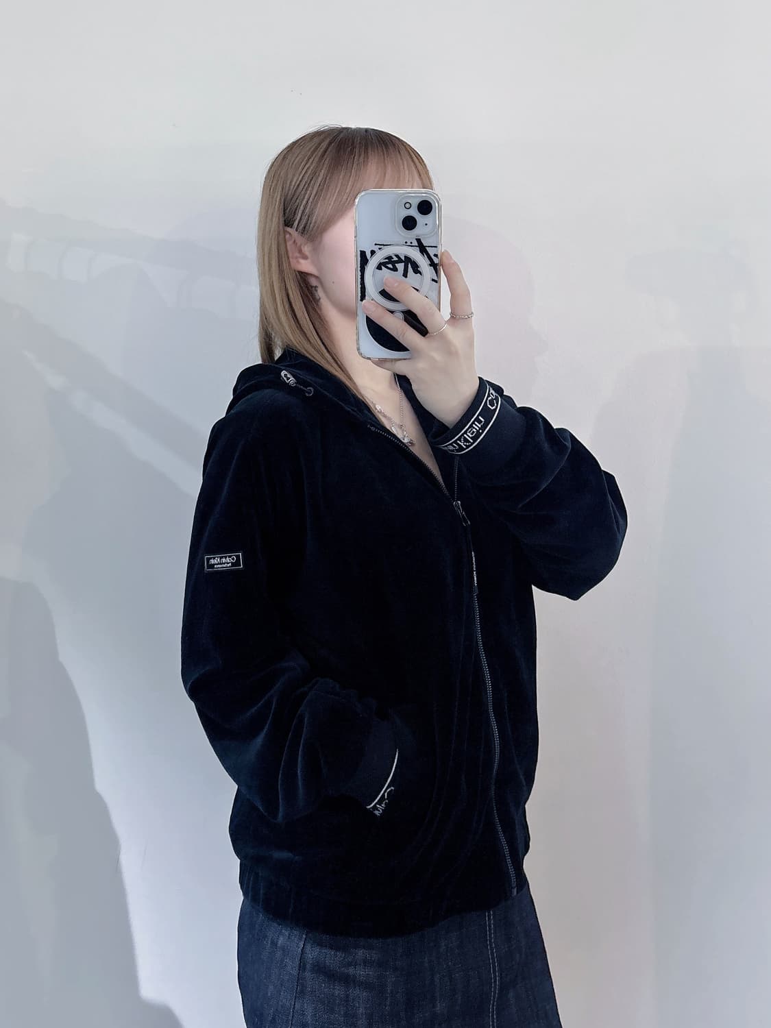 캘빈클라인 퍼포먼스 벨벳 후드집업 상품이미지2