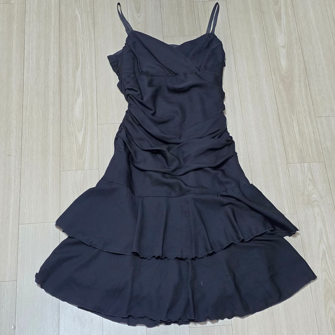 일본빈티지)고딕블랙오네갸루st y2k 셔링 캉캉 로맨틱 발레코어 원피스 상품이미지4