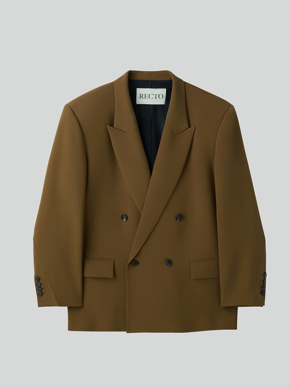 렉토 26SS 플루이드 더블 수트 자켓 오커 상품이미지5