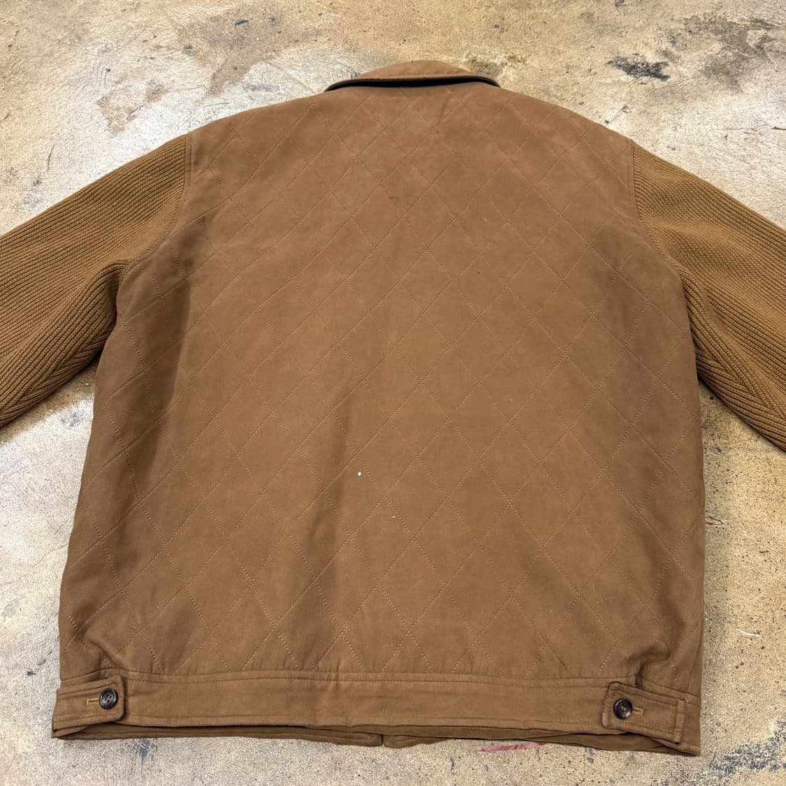 [정품] 닥스 퀼팅 스웨이드 배색 점퍼 브라운 b15 상품이미지4