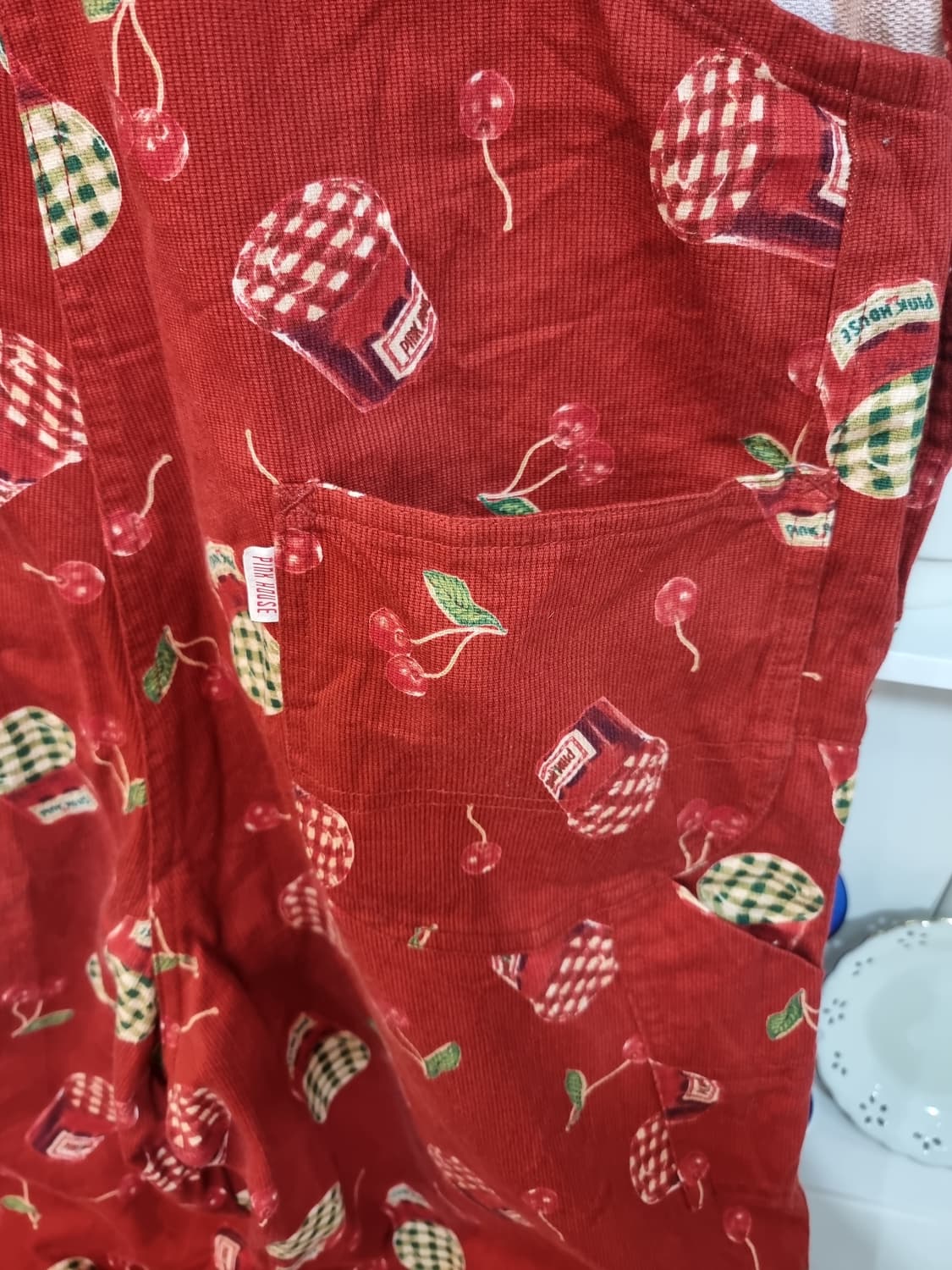 핑크하우스 레드 체리 멜빵바지 상품이미지7