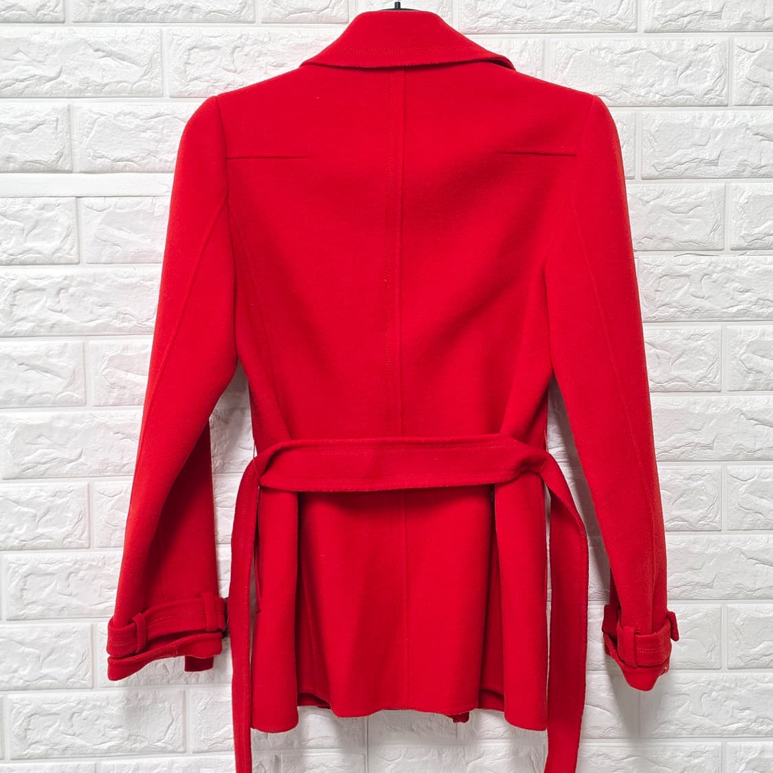 택포// 모조에스핀 모혼방 레드 코트 S  상품이미지4