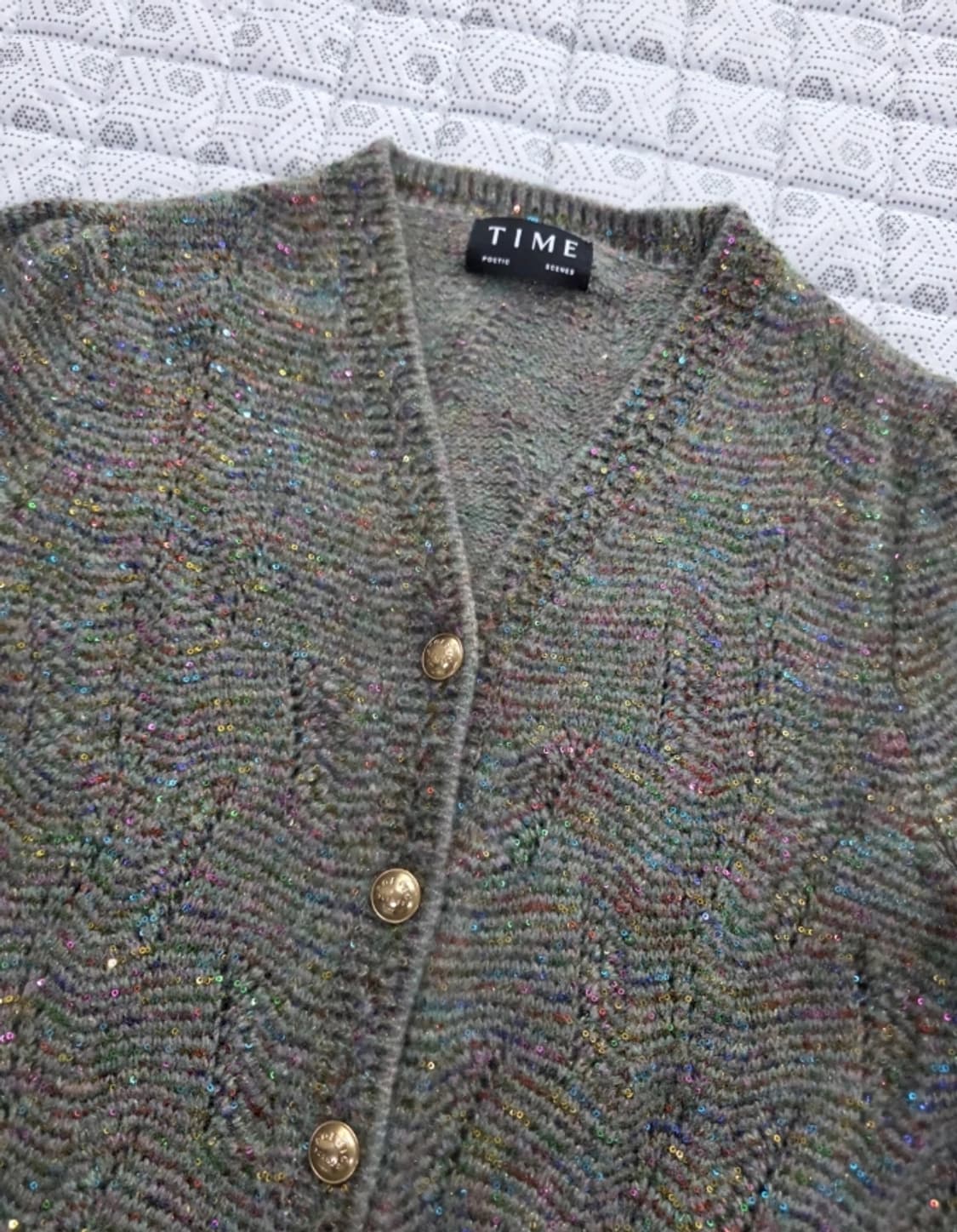 타임 글리터 니트 가디건 ~F FW2023 상품이미지2