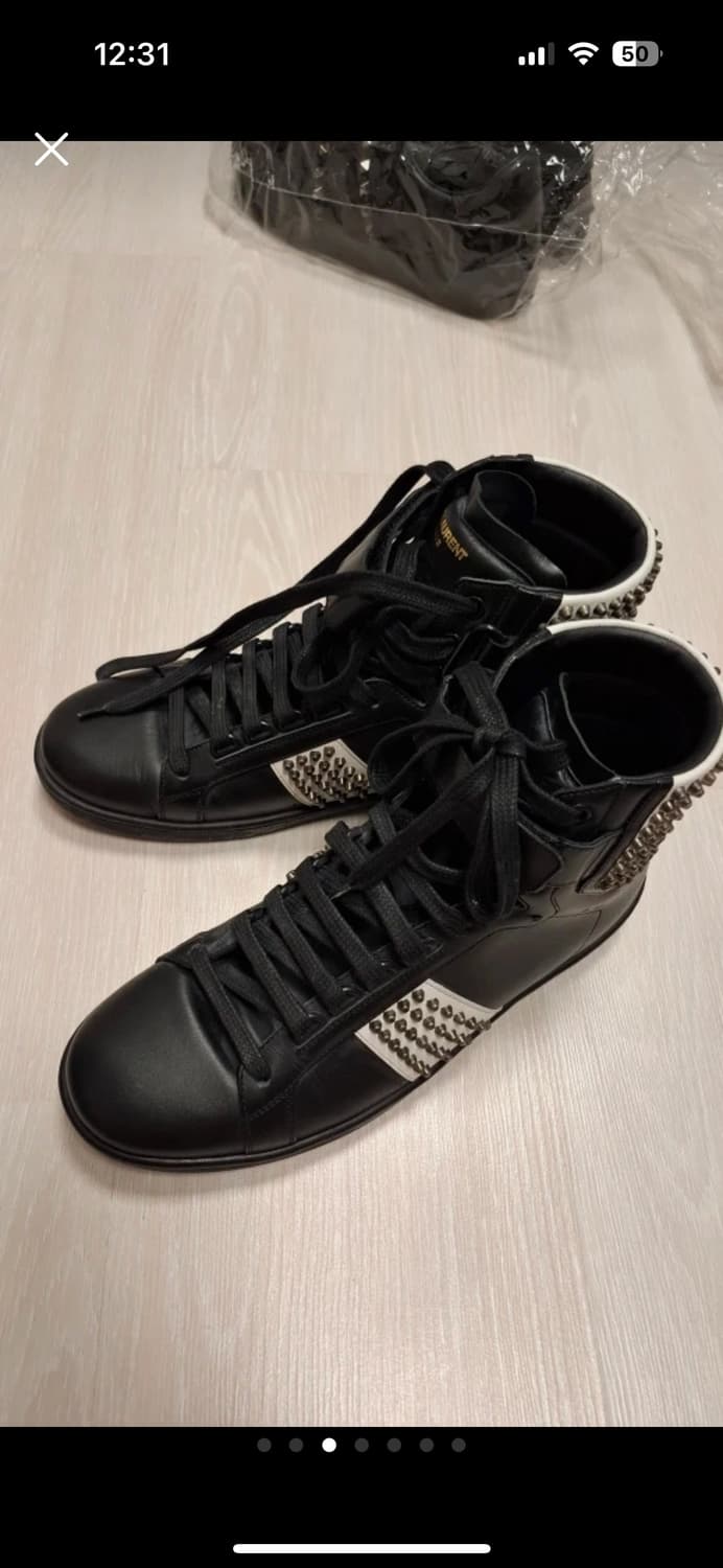 생로랑 스터드 스니커즈 하이(상태아주좋음) 상품이미지5