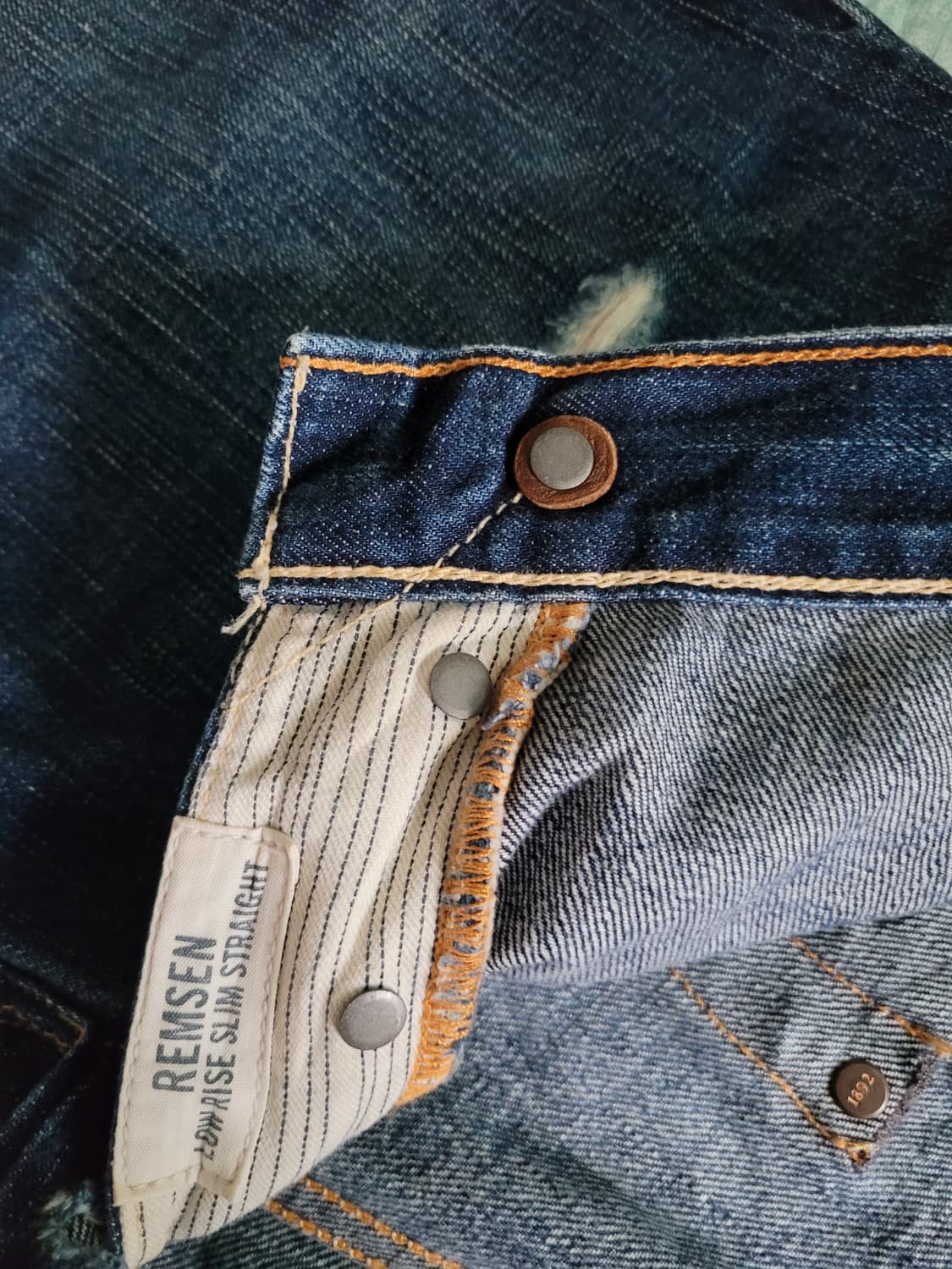 아베크롬비 렘선 슬림스트레이트 셀비지데님 탭32 실33사이즈 상품이미지7