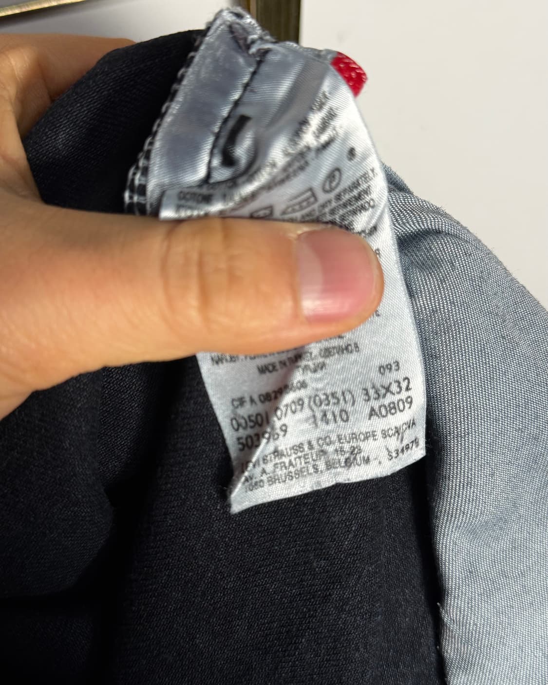 리바이스 501 스트레이트핏 블랙 데님 팬츠 33 상품이미지5