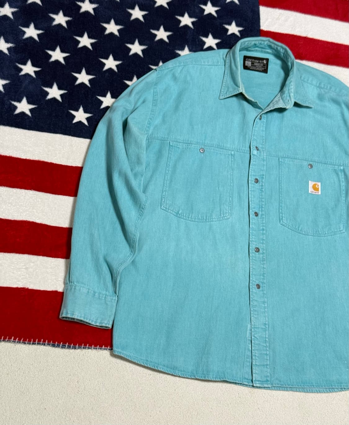 칼하트 워시드 워크셔츠 Carhartt 빈티지 루즈핏 워크웨어 [XL] 상품이미지7