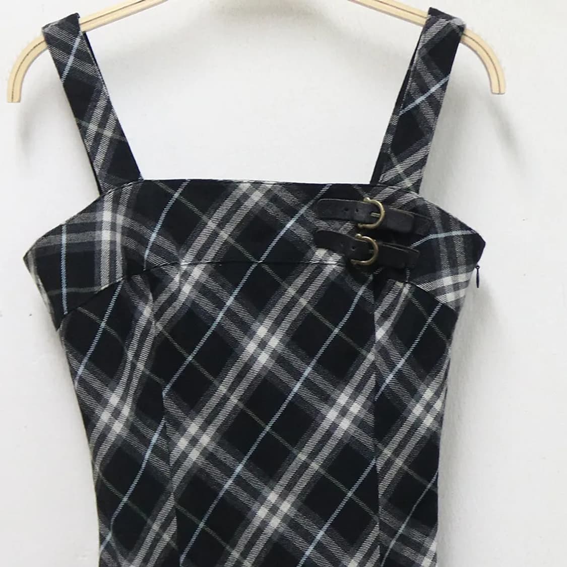 버버리 블루라벨 체크 울 혼방 원피스 60130 상품이미지3