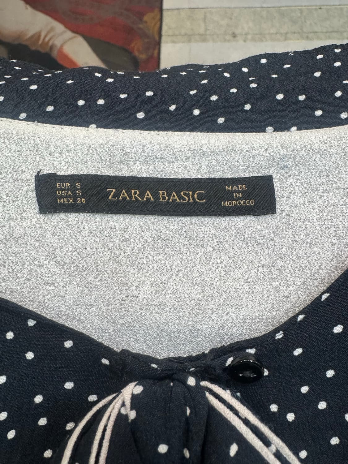 ZARA BASIC 도트 리본 원피스  상품이미지5