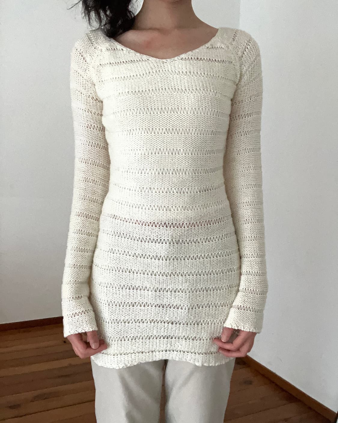 아이보리 니트 원피스 상품이미지1