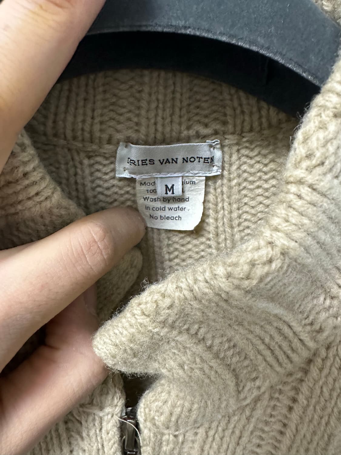 드리스반노튼 울 지퍼 니트 M 상품이미지4
