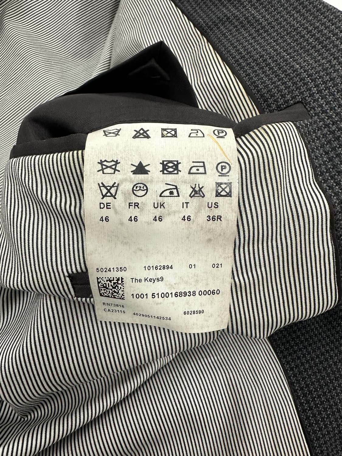 휴고보스 체크 투버튼 블레이저 상품이미지4