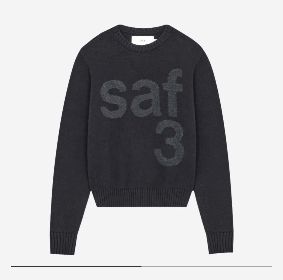 사파리스팟 니트 1/2 우먼 1사이즈 블랙 상품이미지1