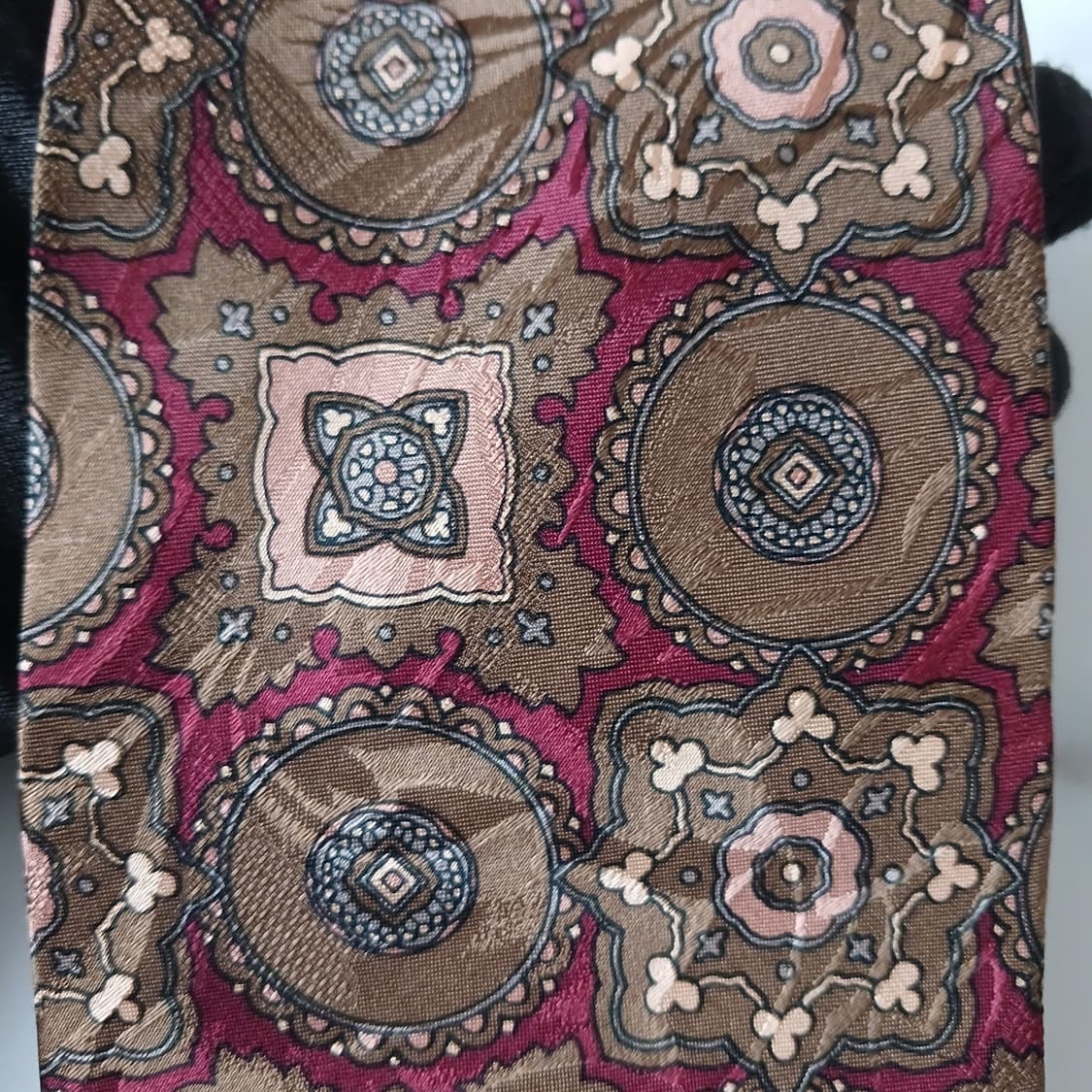 아쿠아스큐텀 실크 클래식 패턴 넥타이 9.5cm A+~A등급 A19785 상품이미지6