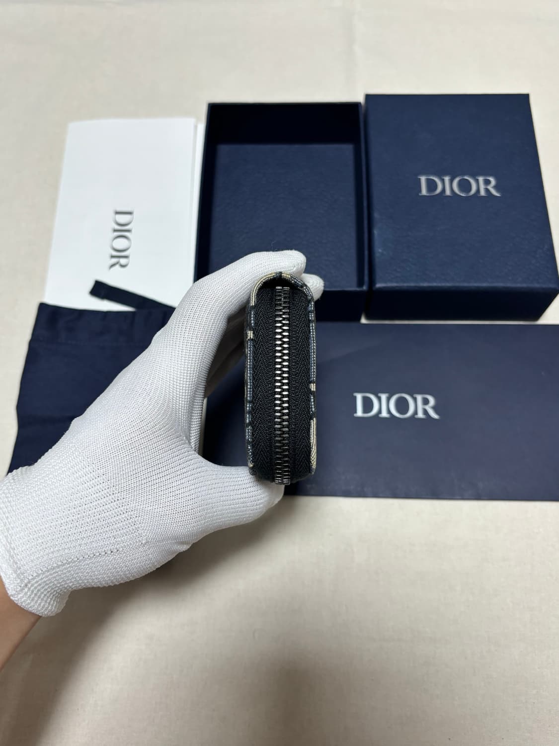 [새상품급] 디올 오블리크 지퍼돌이 반지갑  상품이미지3