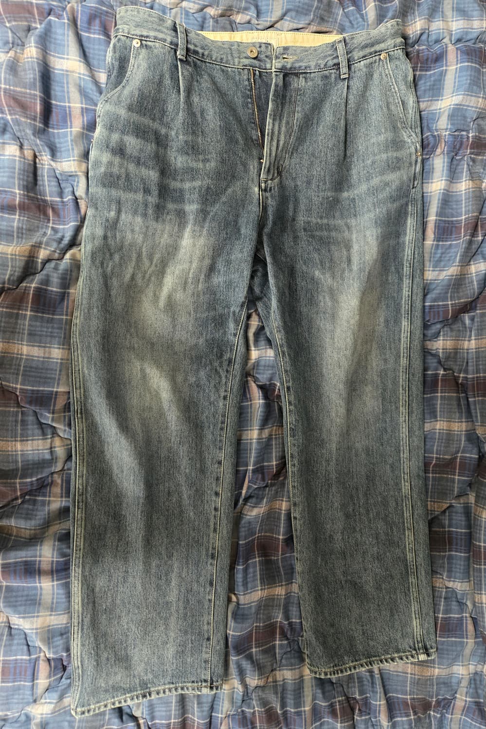 러프사이드 드레이프 데님 미디엄 블루 3사이즈 판매합니다. 상품이미지2