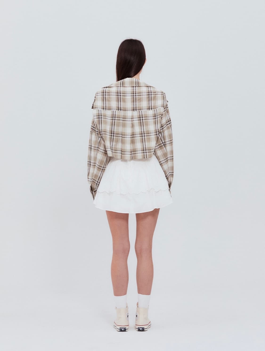 낫유어로즈 베이비 체크 볼레로 상품이미지2