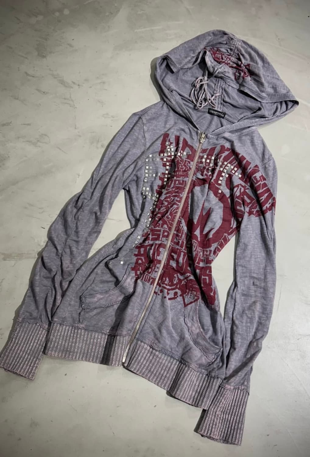 빈티지 리버탈리아 후드집업 라벤더퍼플 상품이미지1