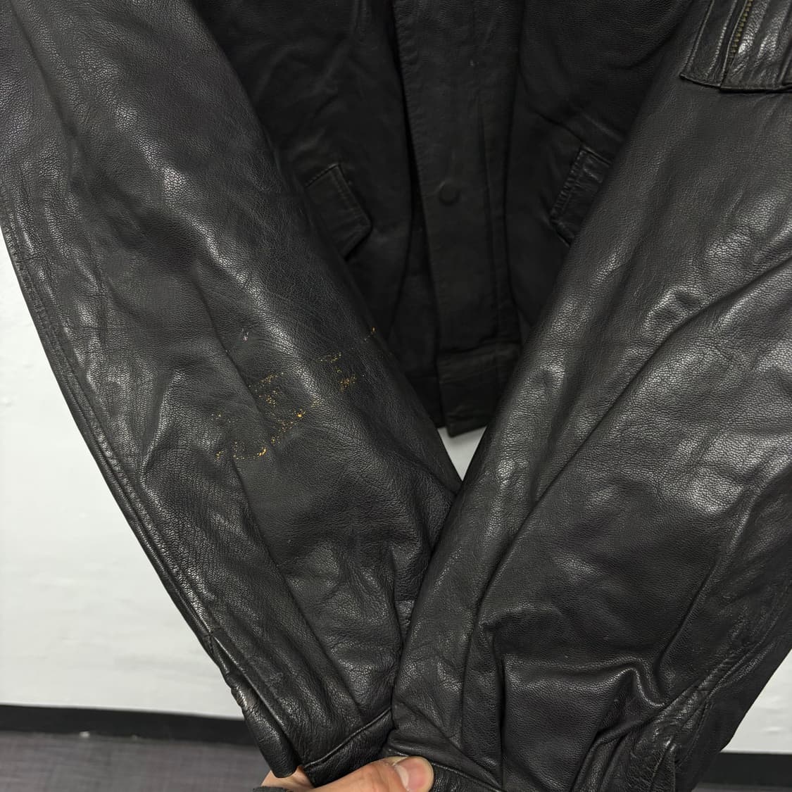 국군 플라이트 레더자켓 2 상품이미지5