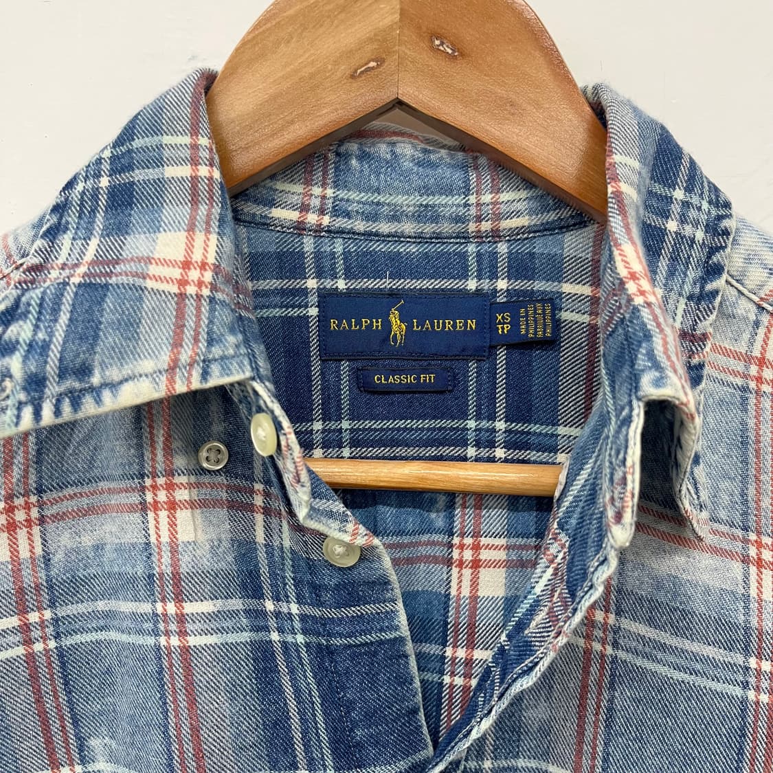 폴로 빈티지 체크셔츠 남XS 상품이미지4