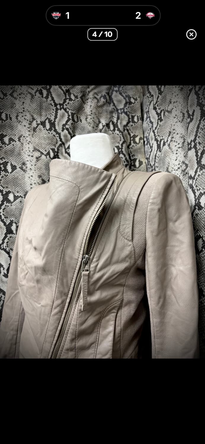 앤클라인 드레이프 레더자켓 양가죽 상품이미지4