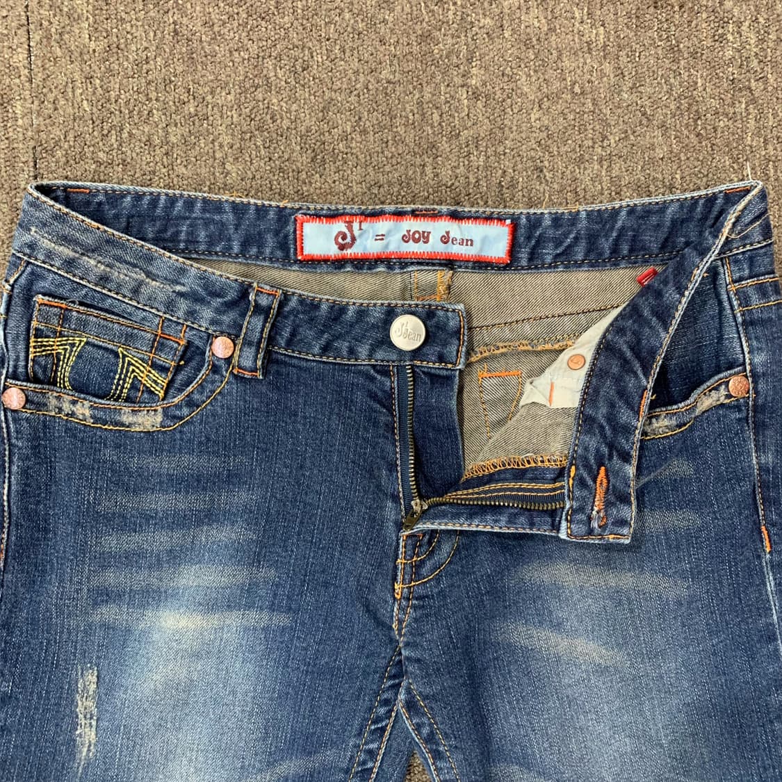 [33] VTG 자수디테일 로우웨스트 부츠컷 데님팬츠 상품이미지5