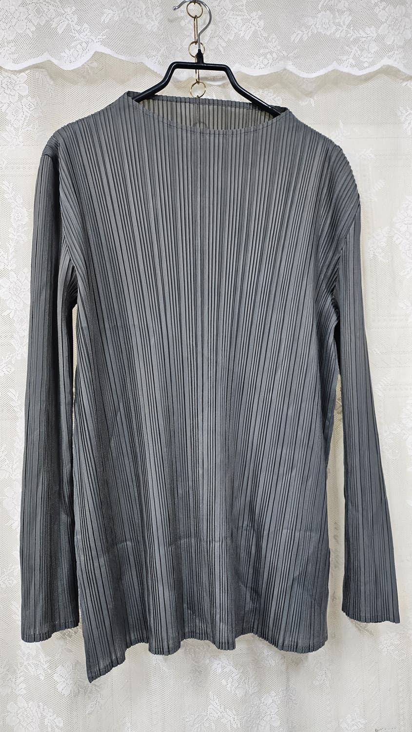 플리츠미  그레이 긴팔 셔츠 상품이미지3