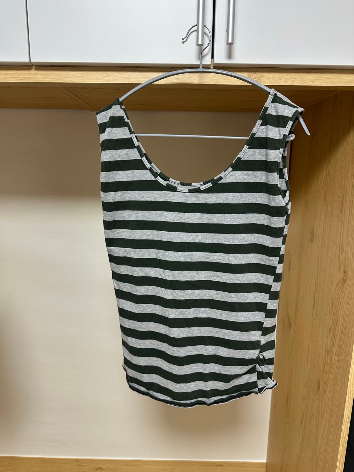 빈티지 스트라이프 슬리브리스 레이어드 상품이미지2