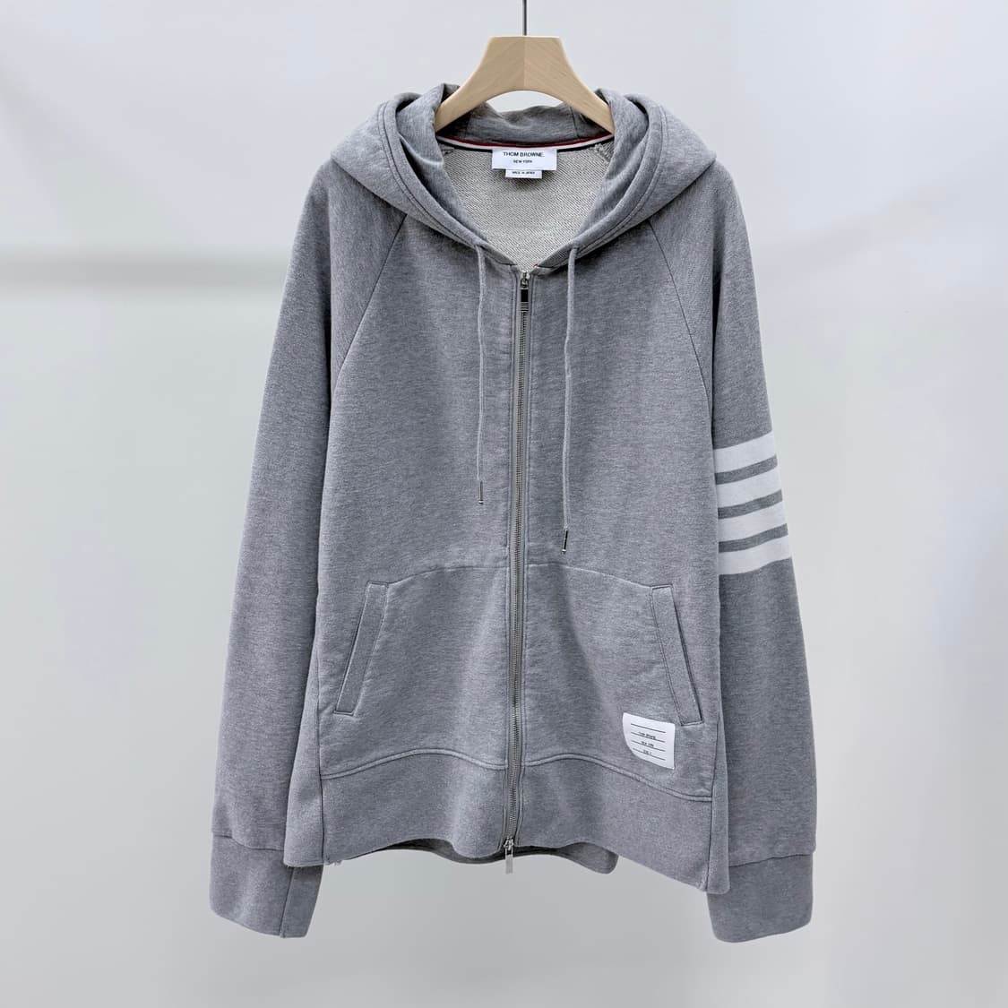 [S급/7] 톰브라운 사선완장 후드집업 그레이 상품이미지1
