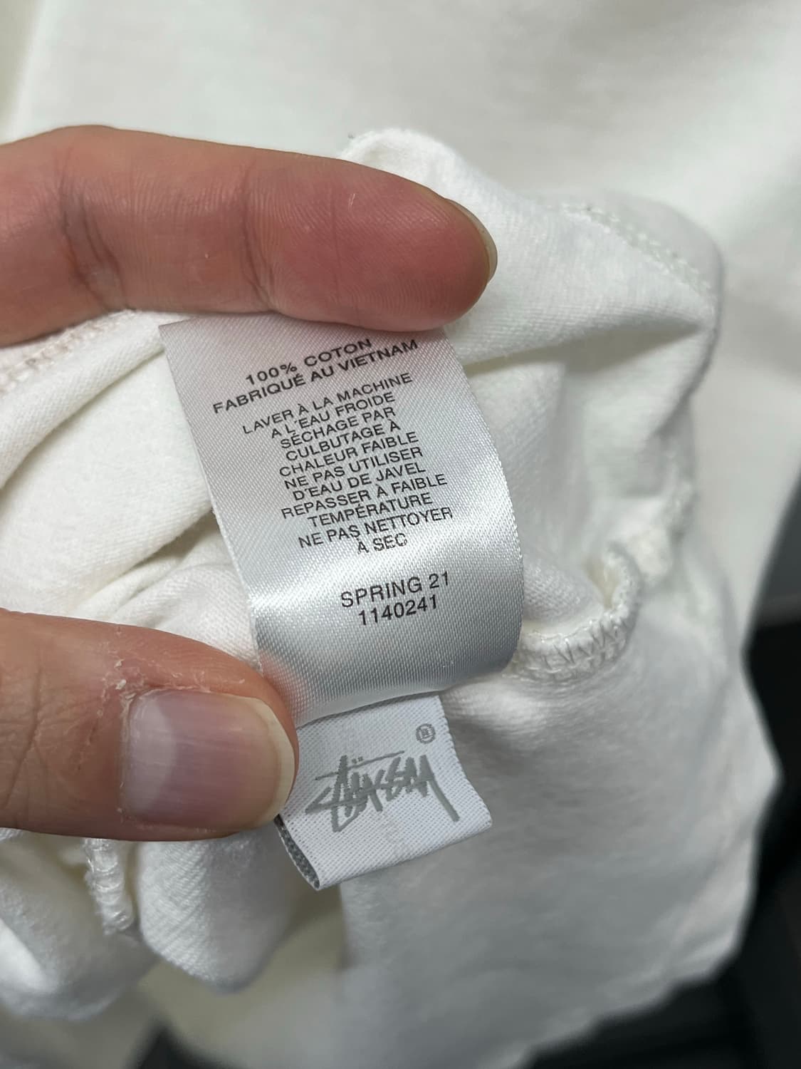 스투시 stussy stock logo 티셔츠 natural M사이즈 상품이미지8