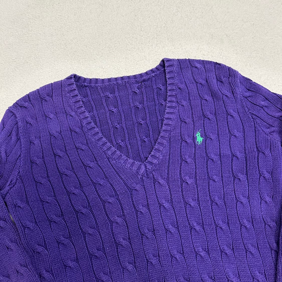 Polo Purple V-neck Knit 상품이미지5