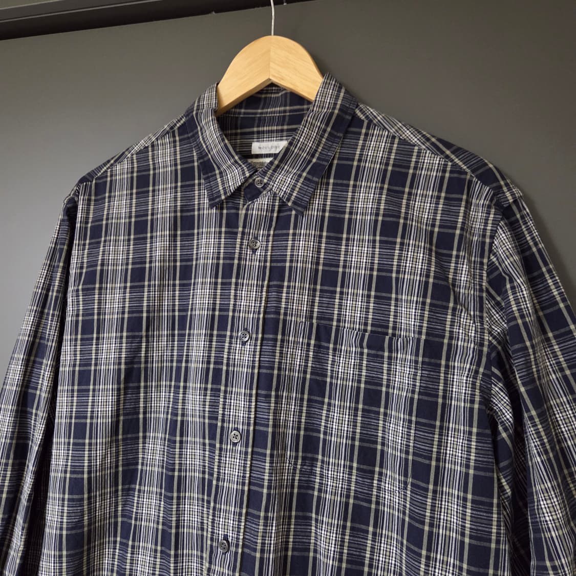 [1] 우드비 x wynd 릴렉스드 체크 셔츠 네이비 / 와인드 상품이미지3