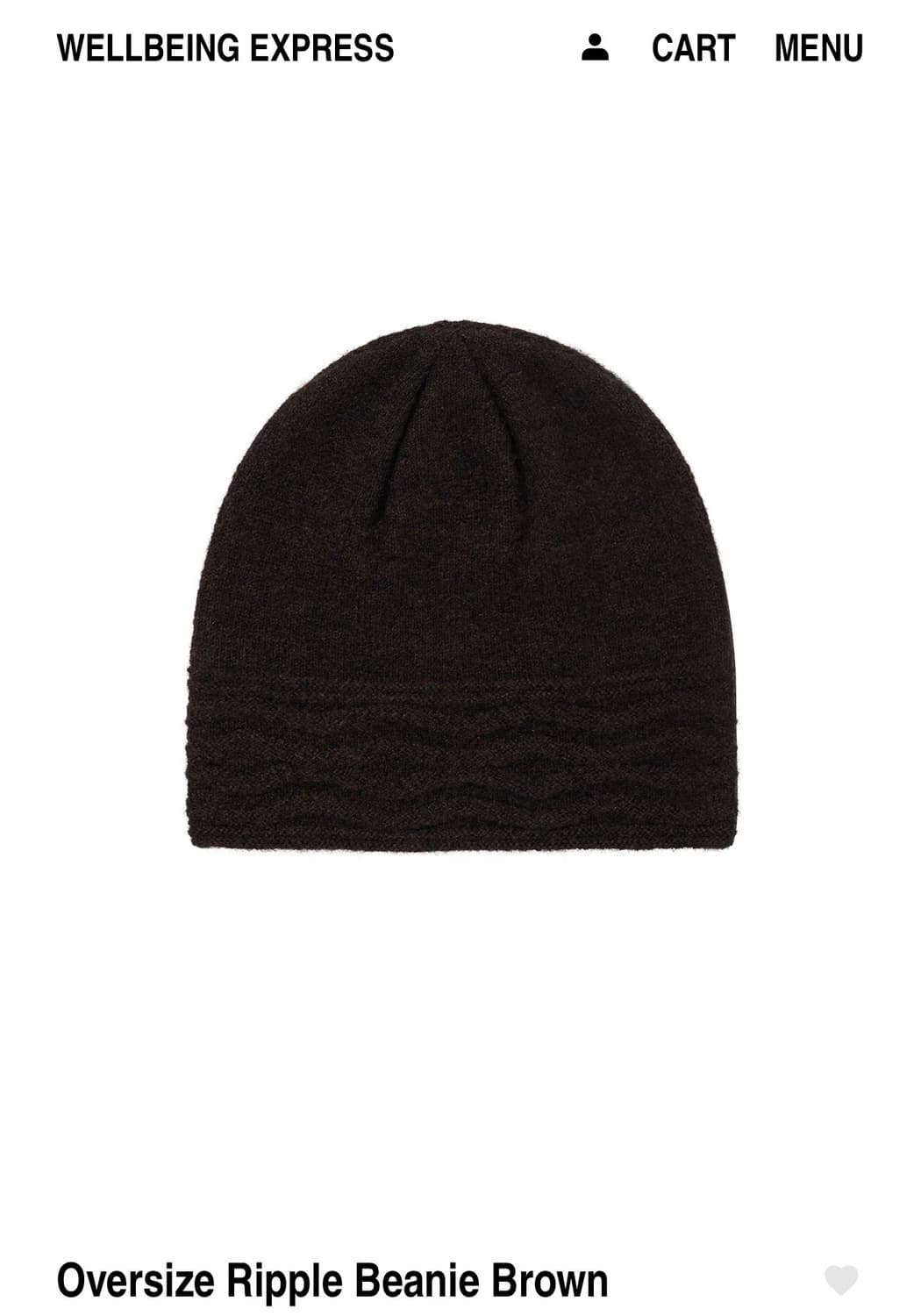 Oversize Ripple Beanie Brown 상품이미지1